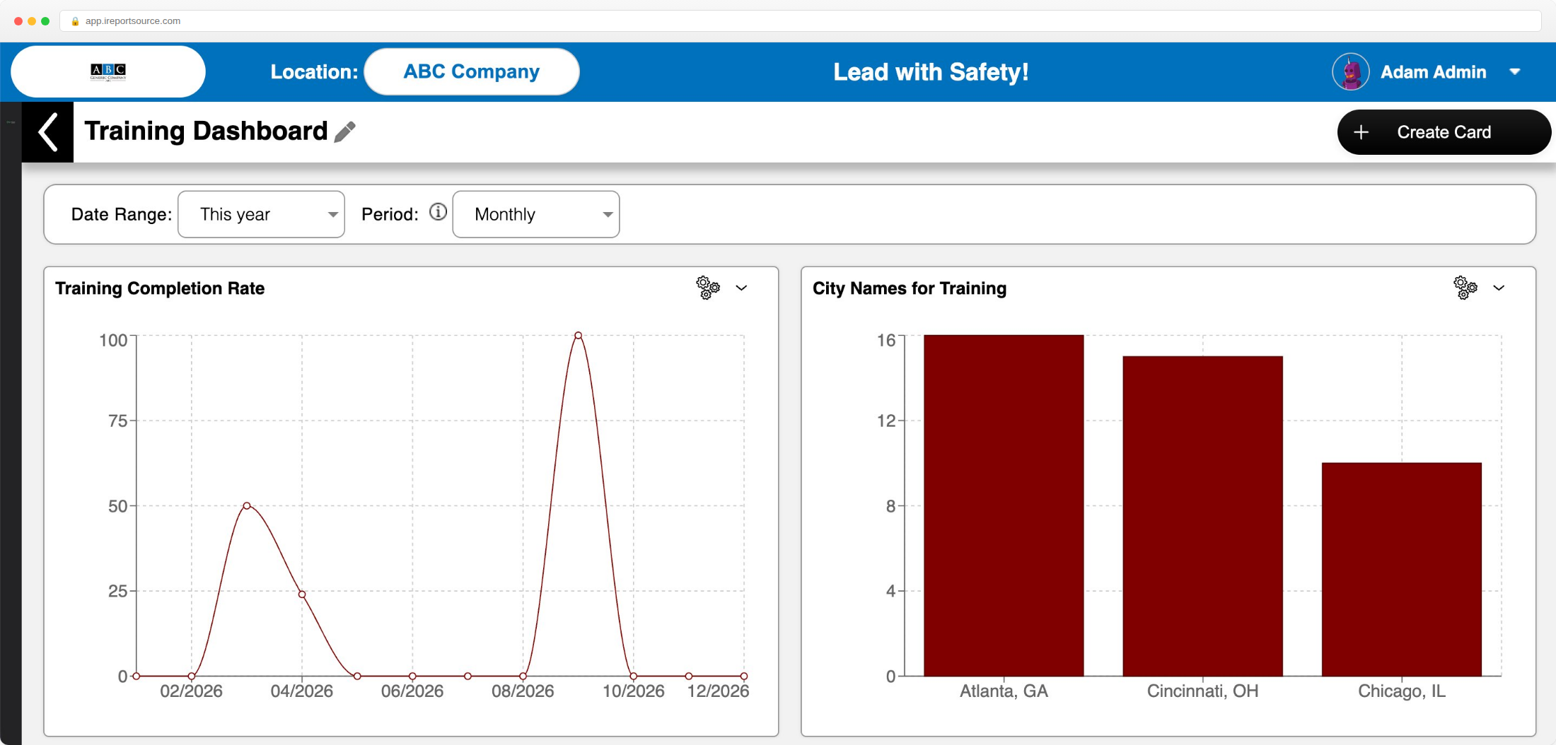 Safety Training Dashboard